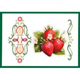 Stitch and Do Livre n°31 - Kit Carte 3D à broder - Envie de fraises modèle 3 Stitch and Do Livre n°31 - Kit Carte 3D à broder - Envie de fraises