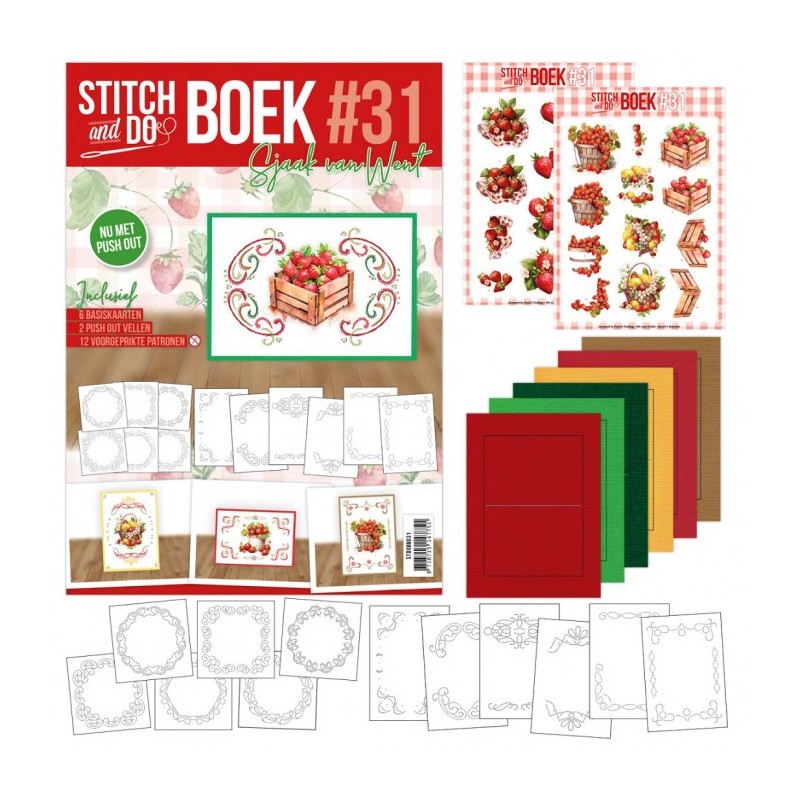 Stitch and Do Livre n°31 - Kit Carte 3D à broder - Envie de fraises Stitch and Do Livre n°31 - Kit Carte 3D à broder - Envie de fraises