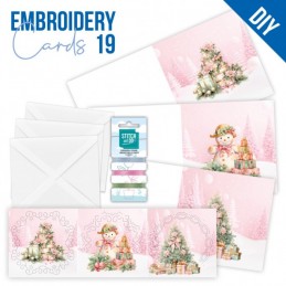 Kit de 3 Cartes à broder imprimées  - STDOPP019 - Noël sucré