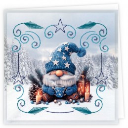 Kit de 3 Cartes à broder imprimées  - STDOPP020 - Gnomes à Noël