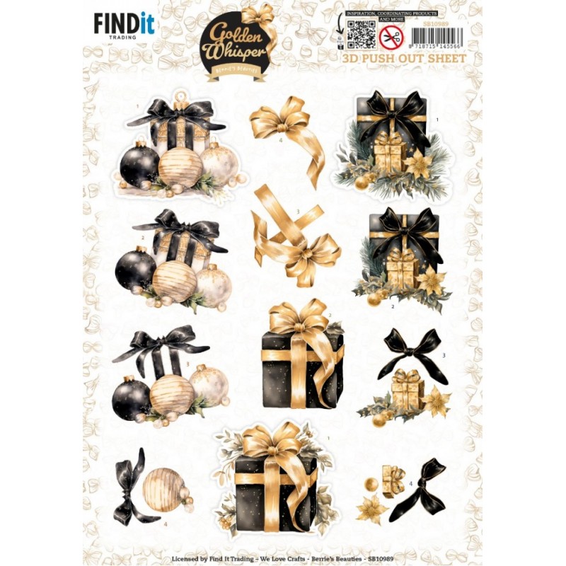 Carte 3D prédéc. - SB10989 - Murmure doré - Cadeaux Carte 3D prédéc. - SB10989 - Murmure doré - Cadeaux