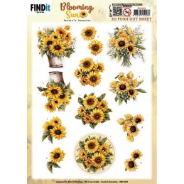 Carte 3D prédéc. - SB11033 - Tournesols - Bouquet