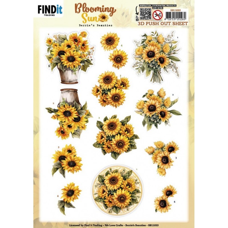 Carte 3D prédéc. - SB11033 - Tournesols - Bouquet Carte 3D prédéc. - SB11033 - Tournesols - Bouquet