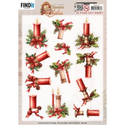 Carte 3D prédéc. - SB11046 - Noël intemporel - Bougies