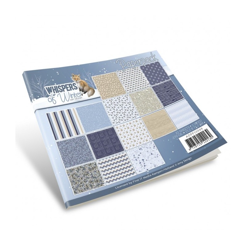 Bloc de papier - Amy Design - Murmures d'hiver 15.2 x 15.2