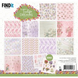 Bloc de papier - Amy Design - Tulips dreams 20.3 x 20.3 - ADPP10065