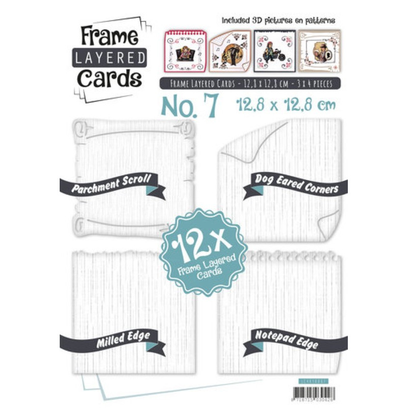 Cartes cadres de fond n°7 carrées 12.8 x 12.8 cm Cartes cadres de fond n°7 carrées 12.8 x 12.8 cm