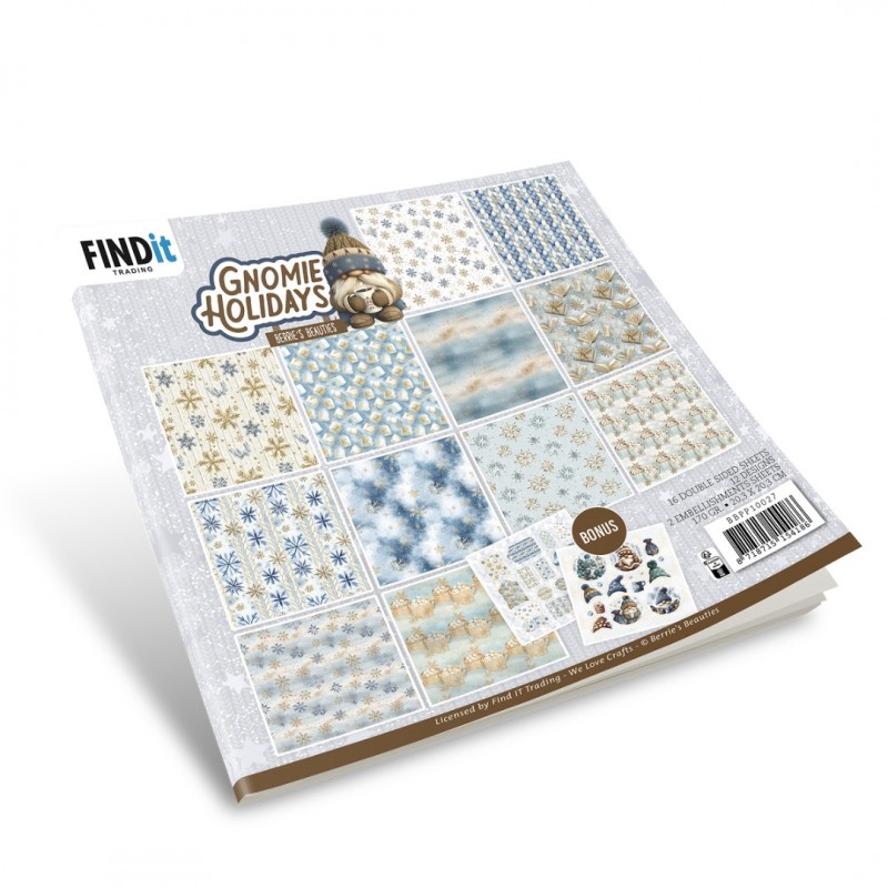 Bloc de papier - Gnomes en hiver - Papiers design 20.3x20.3 - BBPP10027 Bloc de papier - Gnomes en hiver - Papiers design 20.3x20.3 - BBPP10027
