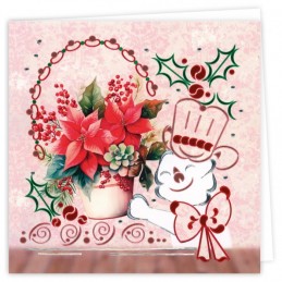 Kit cartes imprimées Hobbydots N°30 - Poinsettias