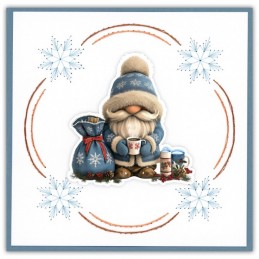 Stitch and do 247 - kit Carte 3D broderie - Gnomes à Noël