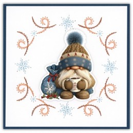 Stitch and do 247 - kit Carte 3D broderie - Gnomes à Noël