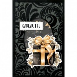 Cartes 3D Velours A6 prédécoupé N°16 - Noël doré - 3 cartes + enveloppes