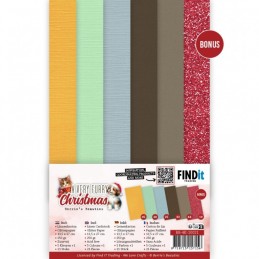 Set 21 cartes 13.5x27cm - Noël des animaux - BB-4K-10021