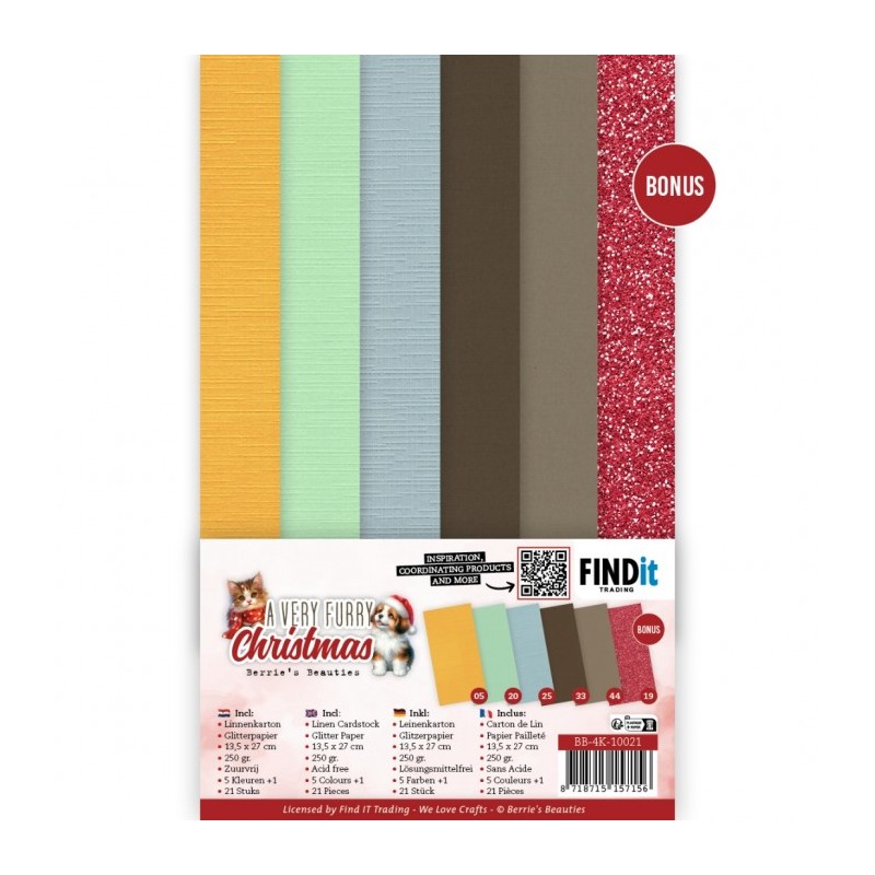 Set 21 cartes 13.5x27cm - Noël des animaux - BB-4K-10021 Set 21 cartes 13.5x27cm - Noël des animaux - BB-4K-10021