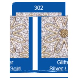 Stickers - 7037 - la fête - glitter argent