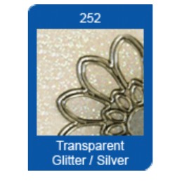 Stickers - 7077 - Etoiles - Transparent glitter argent