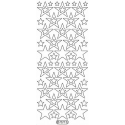Stickers - 7077 - Etoiles - Transparent glitter or