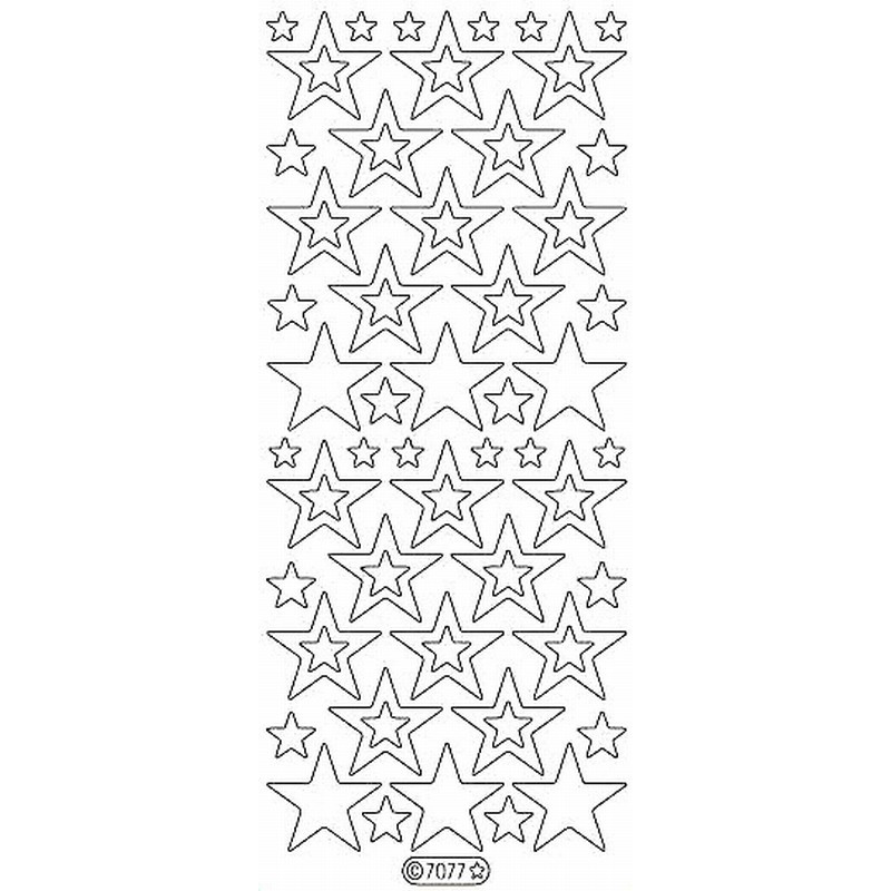 Stickers - 7077 - Etoiles - Transparent glitter or Stickers - 7077 - Etoiles - Transparent glitter or