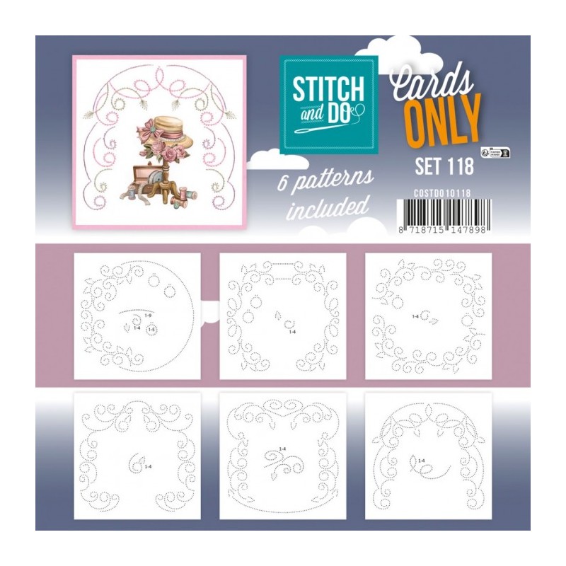 Cartes à broder seules Broderie Stitch and do  - Set n°118