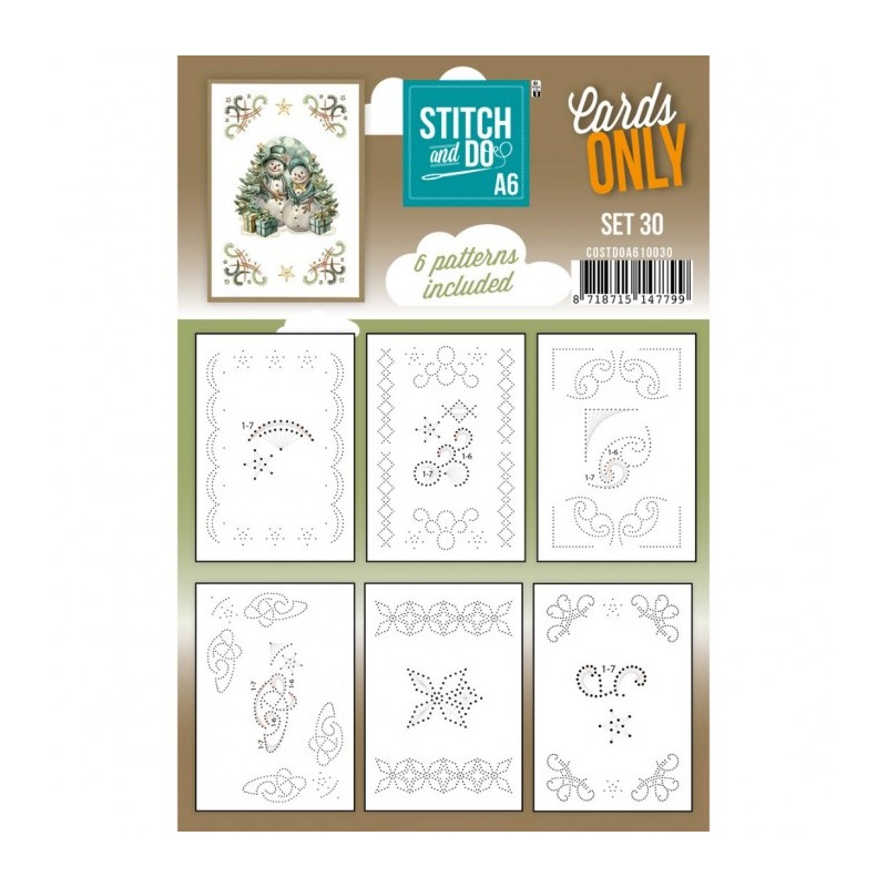 Cartes à broder seules  Stitch and do A6 - Set n°30