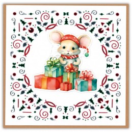 Dot and do 287 - kit Carte 3D - Souris à Noël