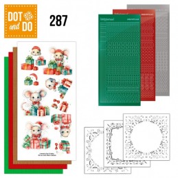 Dot and do 287 - kit Carte 3D - Souris à Noël