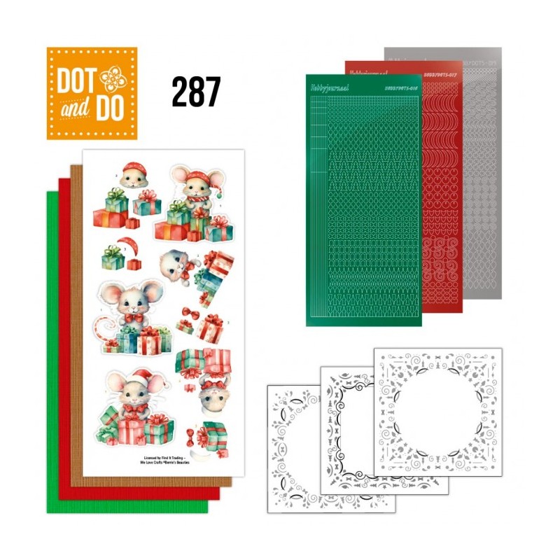 Dot and do 287 - kit Carte 3D - Souris à Noël Dot and do 287 - kit Carte 3D - Souris à Noël