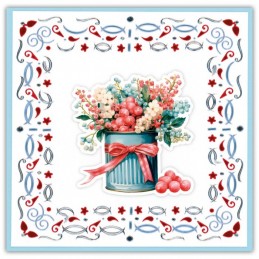 Dot and do 288 - kit Carte 3D - Fleurs givrées