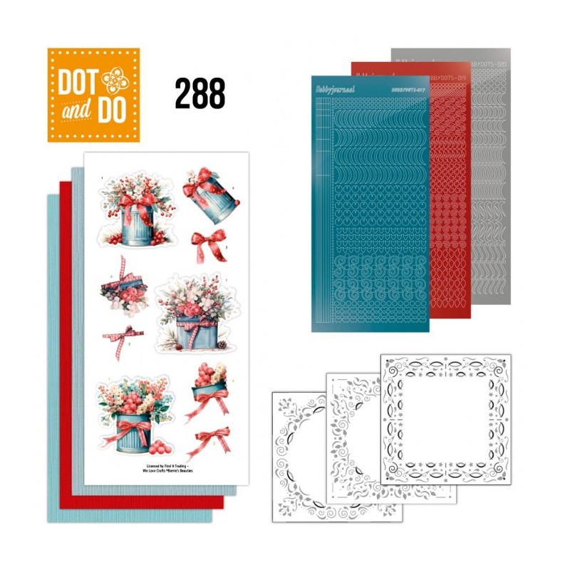 Dot and do 288 - kit Carte 3D - Fleurs givrées Dot and do 288 - kit Carte 3D - Fleurs givrées