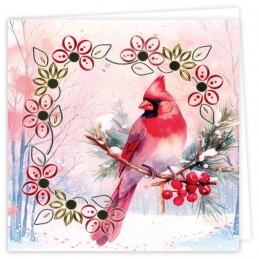 Kit cartes imprimées Hobbydots N°31 - Oiseaux rouges