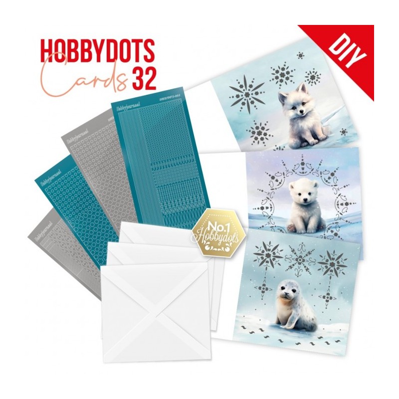 Kit cartes imprimées Hobbydots N°32 - Bébés animaux Arctique Kit cartes imprimées Hobbydots N°32 - Bébés animaux Arctique