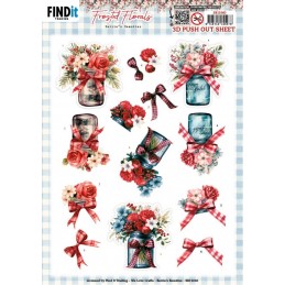 Carte 3D prédéc. - SB11060 - Fleurs givrées - Vase