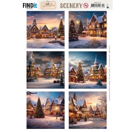 Carte Scène prédéc. - BBSC10117 - Villages à Noël - carrées