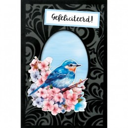 Cartes 3D Velours A6 prédécoupé N°17 - Oiseaux bleus - 3 cartes + enveloppes modèle 2 Cartes 3D Velours A6 prédécoupé N°17 - Oiseaux bleus - 3 cartes + enveloppes