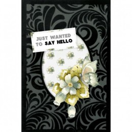 Cartes 3D Velours A6 prédécoupé N°18 - Fleurs et papillons - 3 cartes + enveloppes modèle 1 Cartes 3D Velours A6 prédécoupé N°18 - Fleurs et papillons - 3 cartes + enveloppes