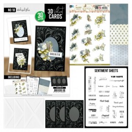 Cartes 3D Velours A6 prédécoupé N°18 - Fleurs et papillons - 3 cartes + enveloppes contenu Cartes 3D Velours A6 prédécoupé N°18 - Fleurs et papillons - 3 cartes + enveloppes