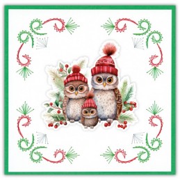 Stitch and do 248 - kit Carte 3D broderie - Chouette c'est Noël