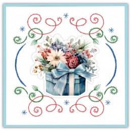 Stitch and do 249 - kit Carte 3D broderie - Fleurs givrées