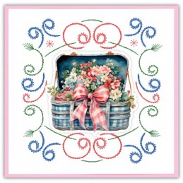 Stitch and do 249 - kit Carte 3D broderie - Fleurs givrées