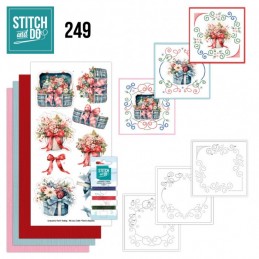 Stitch and do 249 - kit Carte 3D broderie - Fleurs givrées
