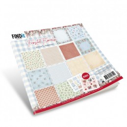 Bloc de papier - Fleurs givrées - Papiers design 20.3x20.3 - BBPP10029