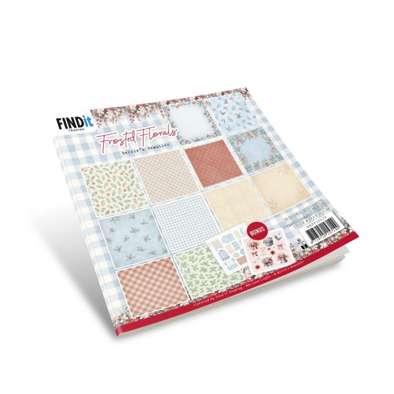 Bloc de papier - Fleurs givrées - Papiers design 20.3x20.3 - BBPP10029 Bloc de papier - Fleurs givrées - Papiers design 20.3x20.3 - BBPP10029