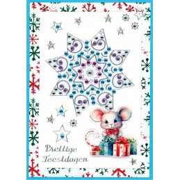 Carte 3D à découper - CD12385 - Animaux à Noël - Souris