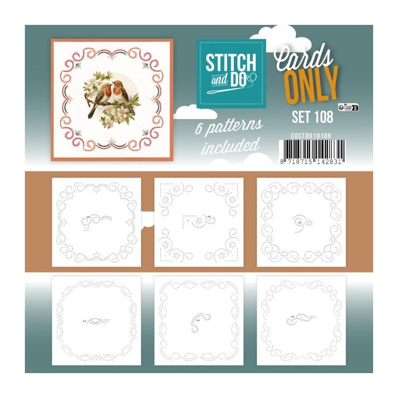 Cartes à broder seules Broderie Stitch and do  - Set n°108