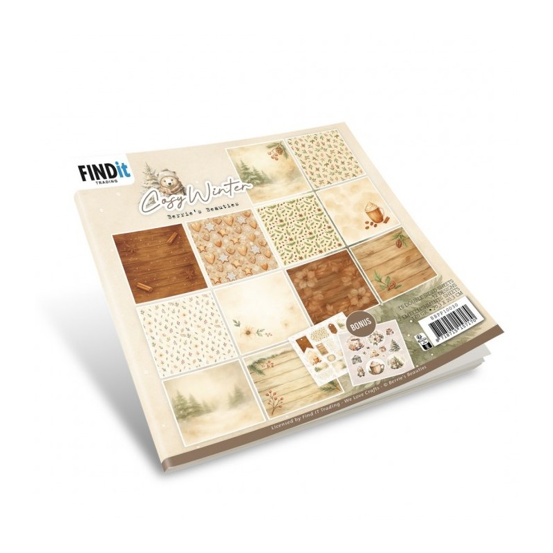 Bloc de papier - Hiver cozy - Papiers design 20.3x20.3 - BBPP10030 Bloc de papier - Hiver cozy - Papiers design 20.3x20.3 - BBPP10030