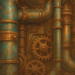 Bloc de papier - Steampunk - Papiers design 20.3x20.3 - BBPP10031