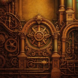 Bloc de papier - Steampunk - Papiers design 20.3x20.3 - BBPP10031