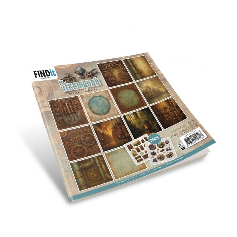 Bloc de papier - Steampunk - Papiers design 20.3x20.3 - BBPP10031