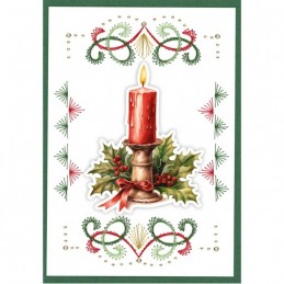 Stitch and Do Livre n°33 - Kit Carte 3D à broder - Noël rouge