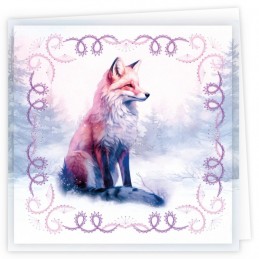 Kit de 3 Cartes à broder imprimées  - STDOPP023 - Animaux en hiver